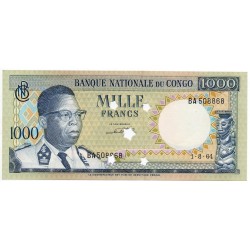 Congo 1000 Francs 1 Aout 1964 Pick 8
