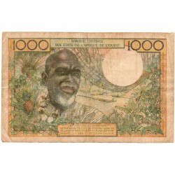 Etats de l'Afrique de l'Ouest / Côte d'Ivoire 1000 Francs 1961  Pick 103Ab