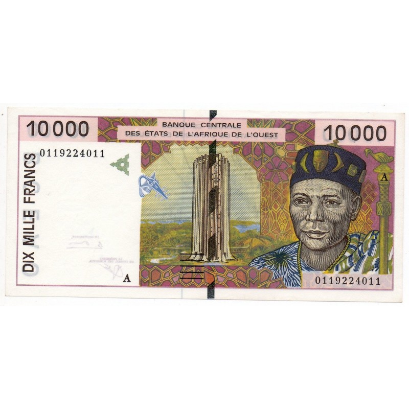 États de l'Afrique de l'ouest / Côte d' Ivoire 10000 Francs 2000 P 114 Ai