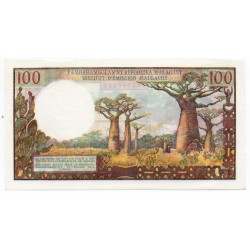 Madagascar 100 Francs 1961 Pick 52