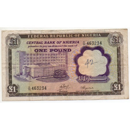 Nigéria 1 Pound 1968 Pick 12b