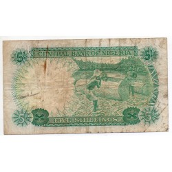 Nigéria 5 Shillings 1968 Pick 10b
