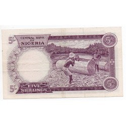 Nigeria 5 Shillings 1967 Pick 6