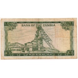 Zambie 2 Kwacha 1968 Pick 6