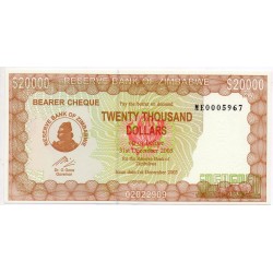 Zimbabwe 20000 Dollars 1 Dec 2003 Pick 23e