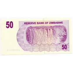 Zimbabwe 50 Dollars 31 Juilletl 2007 Pick 41