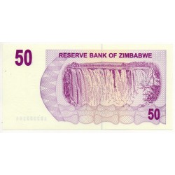Zimbabwe 50 Dollars 31 Juilletl 2007 Pick 41