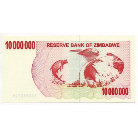 Zimbabwe 10 Million Dollars 30 Jun 2008 Pick 55