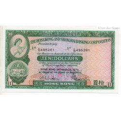 Hong Kong 10 Dollars 31/03/1979 Pick 182h