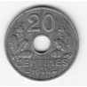20 CENTIMES 1944 ZING TYPE 20 TTB, lartdesgents.fr