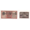 NOTGELD - ADORF - 2 different notes 50 pfennig - 31/12/1918-1919 (A014)
