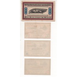 NOTGELD - ALTENBURG - 4 different notes - 1/2 & 5 & 10 & 50 pfennig - 1917 (A032)