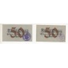 NOTGELD - AUE - 2 different notes - 50 pfennig - 1918 (A074)