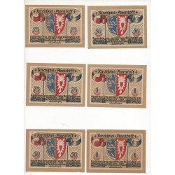 NOTGELD - AVENTOFT - 6 different notes - VARIANTE drapeau Color - 1921 (A083)