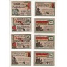 NOTGELD - EHRENFRIEDERSDORF - 14 different notes - 50 pfennig & 1 mark (E012)