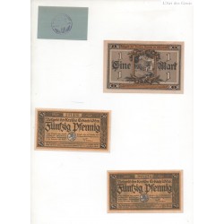 NOTGELD - ERBACH - 4 different 10 & 50 pfennig & 1 mark (E045)