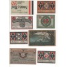 NOTGELD - EUTIN - 8 different notes 20 & 25 & 50 & 100 pfennig (E079)