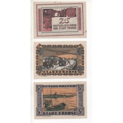 NOTGELD - FROHSE - 3 different notes - 25 & 50 & 75 pfennig  (F068)