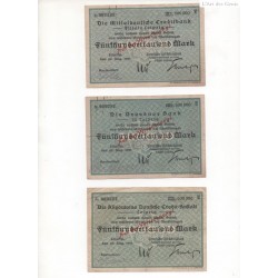 NOTGELD - LEIPZIG - 3 different notes - VARIANTE - 1923 (L049)