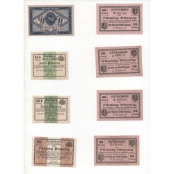 NOTGELD - LEIPZIG - 8 different notes - 1918 (L054 A)