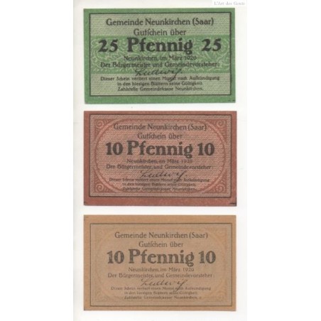 NOTGELD - NEUKIRCHEN - 3 different notes (N033) NOTGELD - NEUKIRCHEN - 3 different notes (N033)