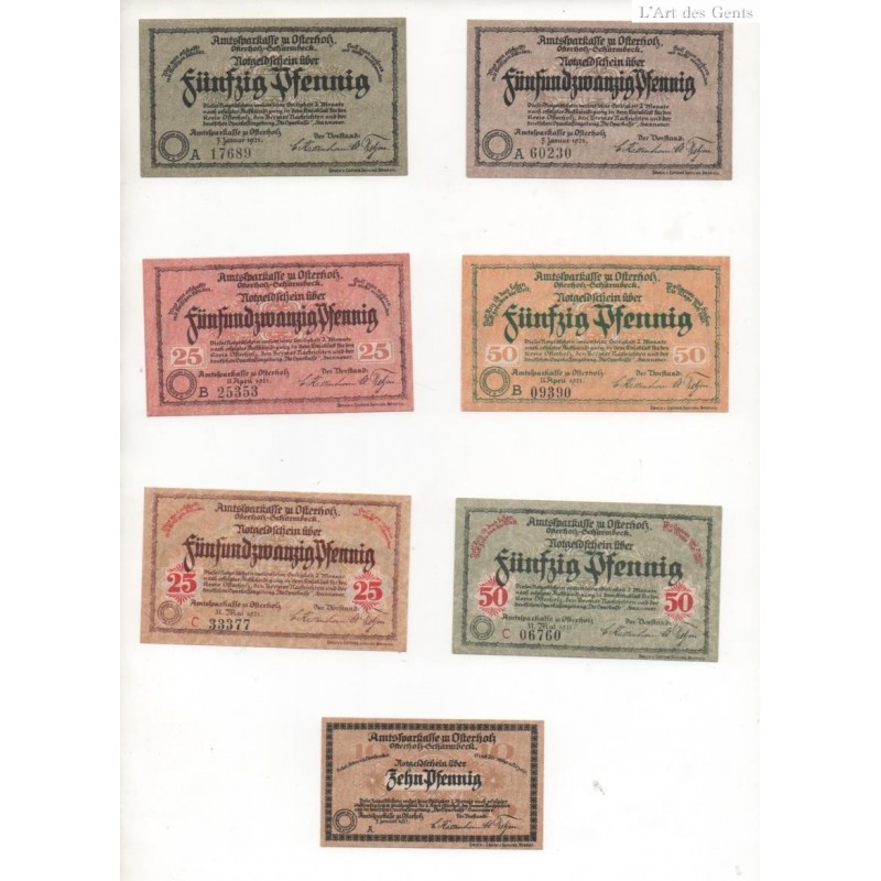 NOTGELD - OSTERHOLZ - 7 different notes (O017)