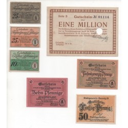 NOTGELD - OELSNITZ - 7 different notes (O030)