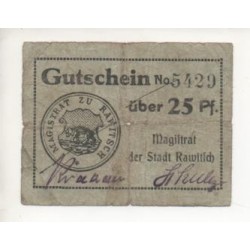 NOTGELD  RAWITSCH - 25 pfennig (R021)