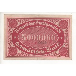 NOTGELD  SCHWABISCH - 5 millionen mark - 1923 (S049)