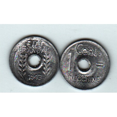 INDOCHINE 1 cent. 1943 aluminium neuve