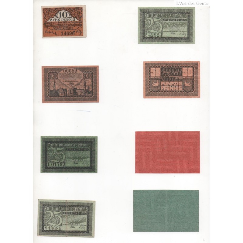 NOTGELD ZITTAU - 8 different notes (Z013 B)