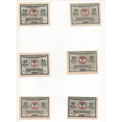 NOTGELD  TANGSTEDT - 6 different notes (T003)