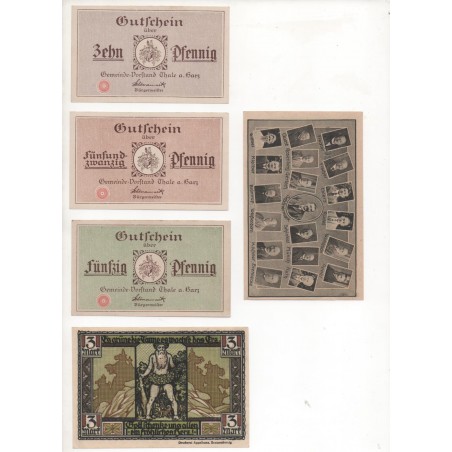 NOTGELD  THALE - 5 different notes (T013)
