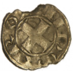 PHILIPPE II dit "PHILIPPE AUGUSTE" Denier parisis PERONNE 1191-99