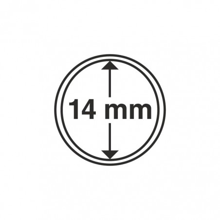 Capsules rondes diamètre intérieur 14 mm pour monnaies