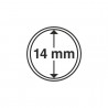 Capsules rondes diamètre intérieur 14 mm pour monnaies