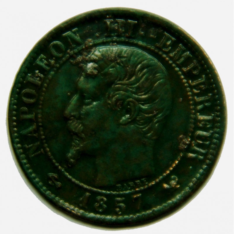 NAPOLEON III 1 Centime 1857 W TTB