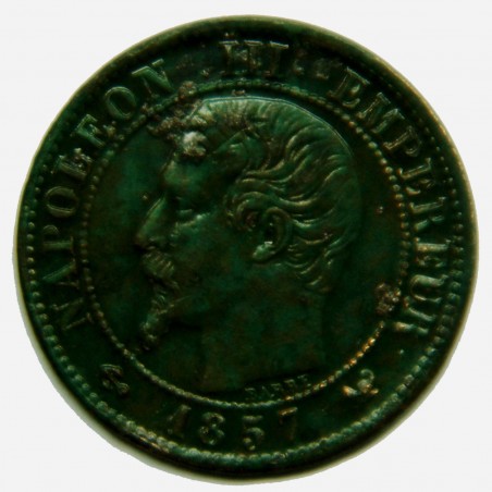 NAPOLEON III 1 Centime 1857 W TTB