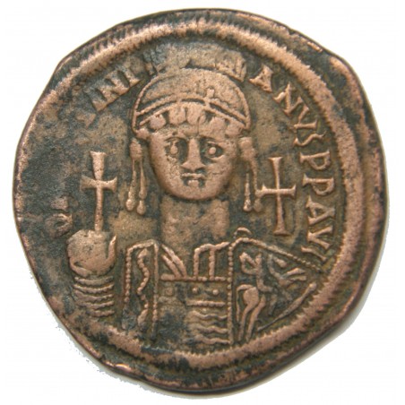 BYZANTINE - Justinien I (527-565) Follis, Constantinople