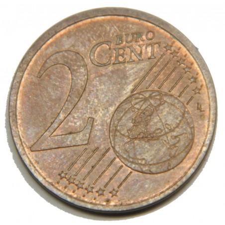 Fauté - 2 Centimes 2001 presque Frappe monnaie, désaxée 160°