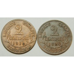 D. DUPUIS - 2 centimes 1914 , 1916, 1919, 1920