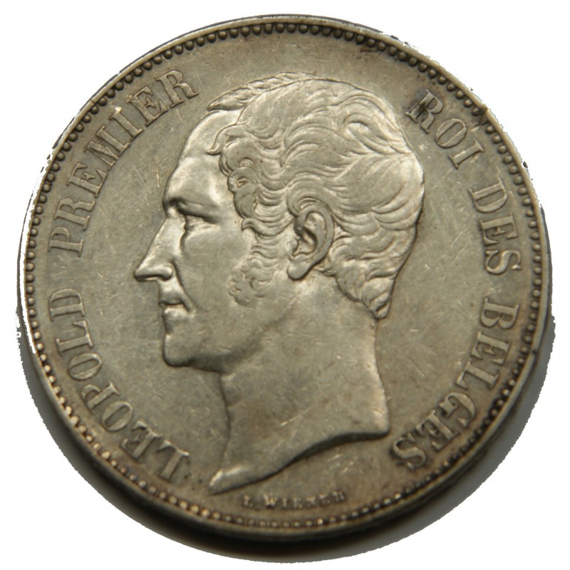 BELGIQUE - LEOPOLD I er 5 Francs 1850 TTB  point s/date