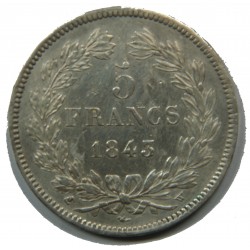 5 FRANCS LOUIS PHILIPPE I 1843 W SUP