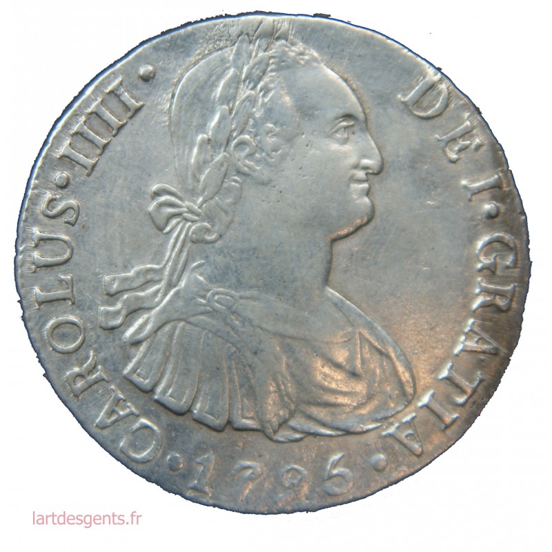 ESPAGNE - 8 REALES CARLOS IV 1795 - LIMA - PEROU