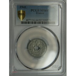 SPL,10 centimes, Cmes souligné et millésime avec points 1941 MS64 PCGS