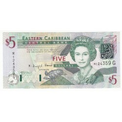 Eastern Caribbean, CARAÏBES 5 DOLLARS, Grenada, P42g NEUF