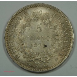 5 Francs 1873 A Paris, République Française - Hercule SUP+