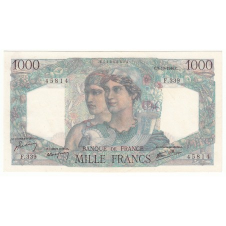 1000 Francs MINERVE ET HERCULE 03-10-1946 Fayette 41.17