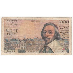 1000 Francs RICHELIEU 07-04-1955 Fayette 42.12