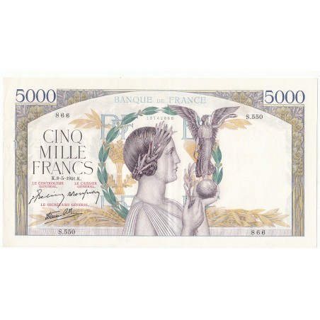5000 Francs VICTOIRE 08-05-1941 Fayette 46.21